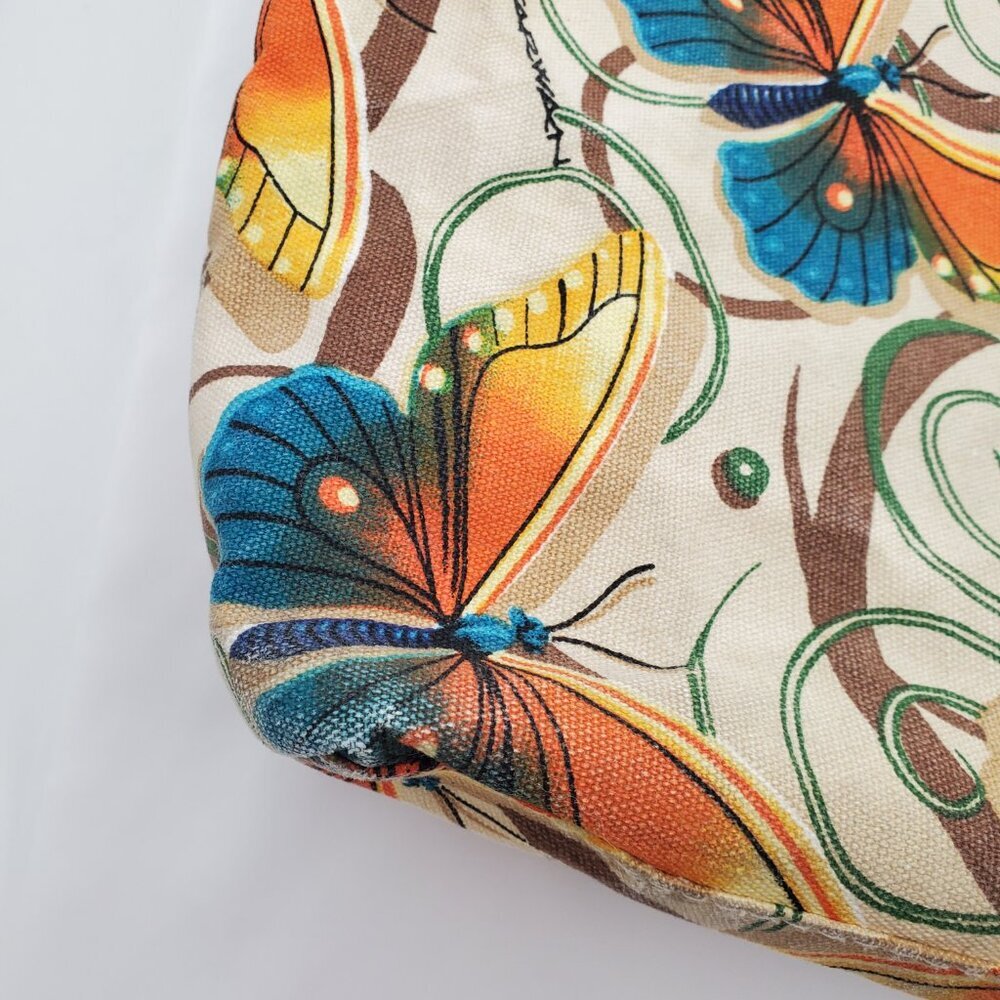 Vintage Karwan Hawaiian Butterfly Canvas beach Tote - XL - Picture 6 of 11